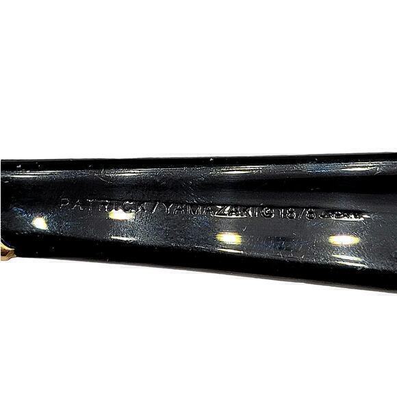 Yamazaki 18/8 Stainless LINDI Black Handle GOLD Accent Vintage Serving Spoon - Picture 6 of 7